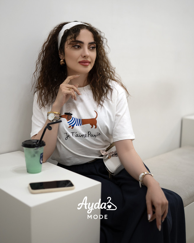 تیشرت زنانه ترک برند بیسئو طرح dog