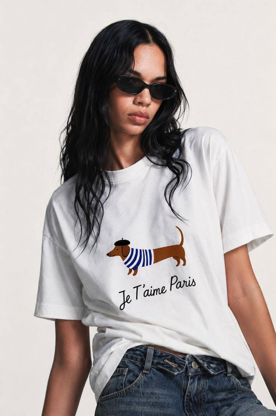 تیشرت زنانه ترک برند بیسئو طرح dog