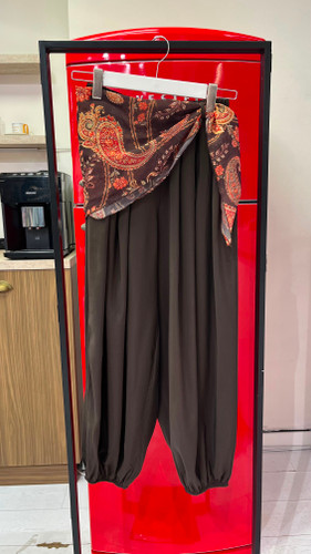 شلوار زنانه ترک برند raes سندبادی اسکارف دار